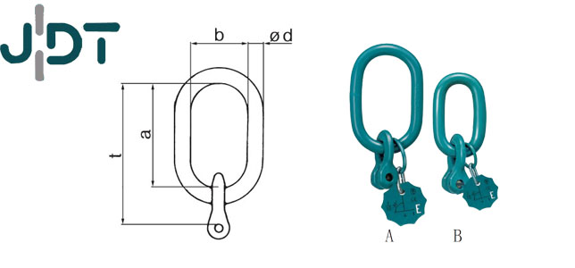 AB型单肢吊链尺寸图